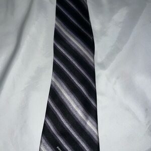Pierre Cardin Blue Gray Striped Tie, 100 %silk